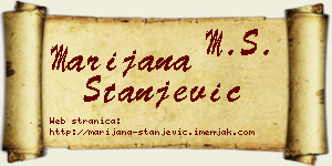 Marijana Stanjević vizit kartica